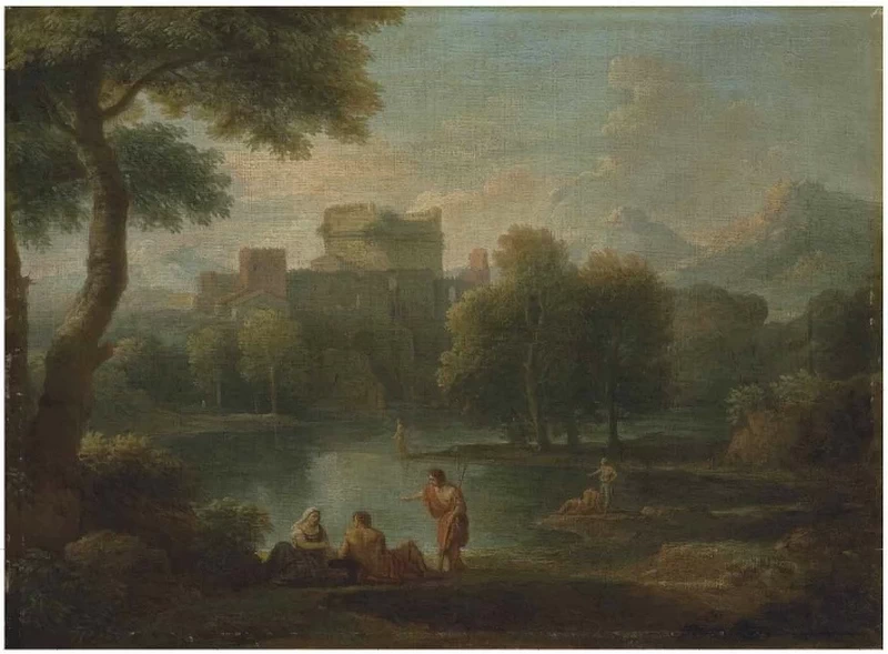 Un paesaggio classico con la Tomba di Cecilia Metella